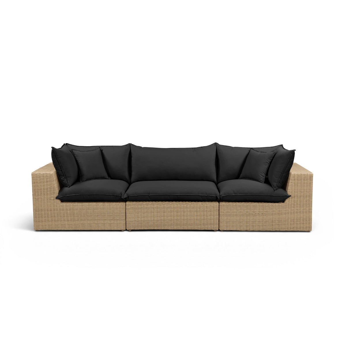Cali modular wicker sofa weather-resistant exterior finish