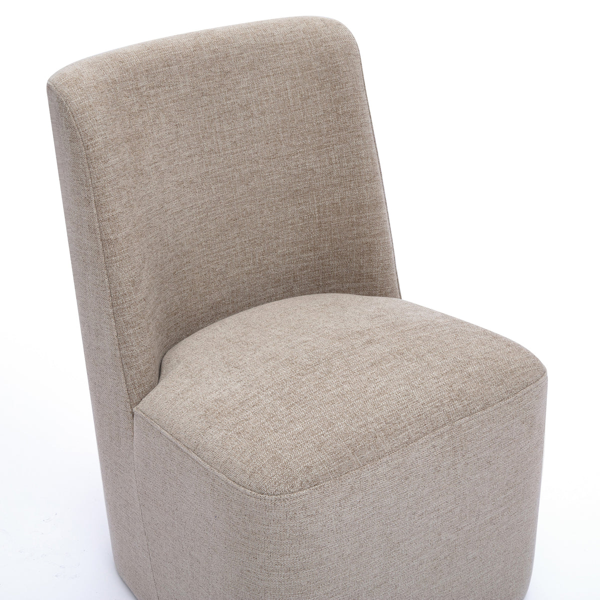 Melissa Performance Fabric Rolling Dining Chair - View 10