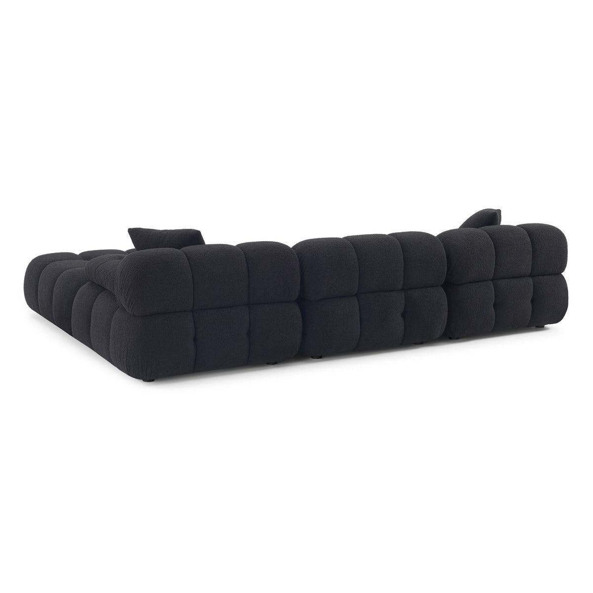 Calliope cream modular corner seat showing curved inner lumbar contour