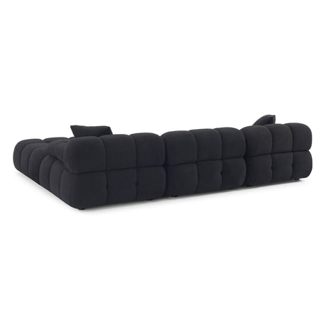 Calliope cream modular corner seat showing curved inner lumbar contour