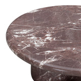 FOAK Juju white faux marble coffee table set paired with modern sectional seating