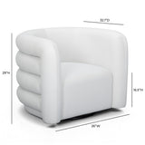 Curves Performance Velvet Swivel Accent Chair - View 15