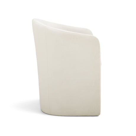 Close-up of stain-resistant performance velvet fabric texture on Seraphina chair