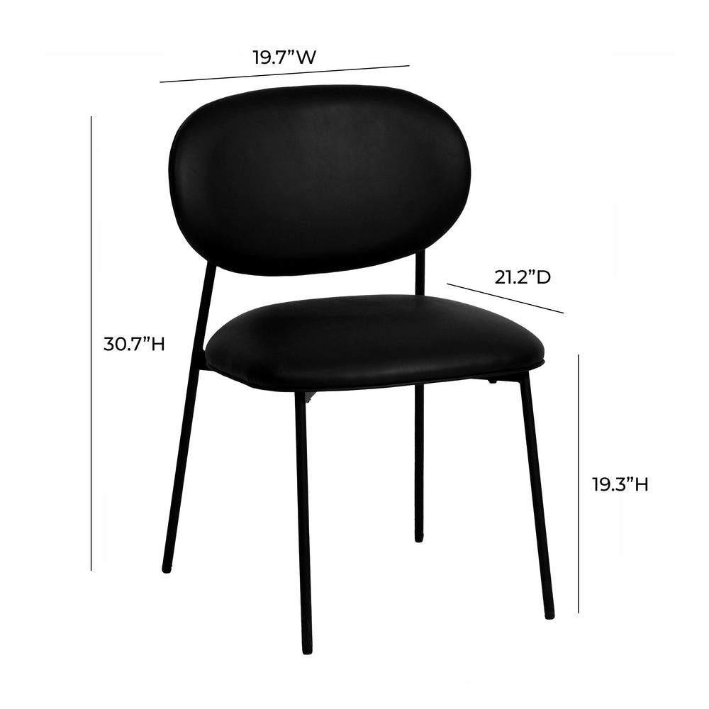 McKenzie Performance Vegan Leather Stackable Dining Chair - Set of 2 dimensions