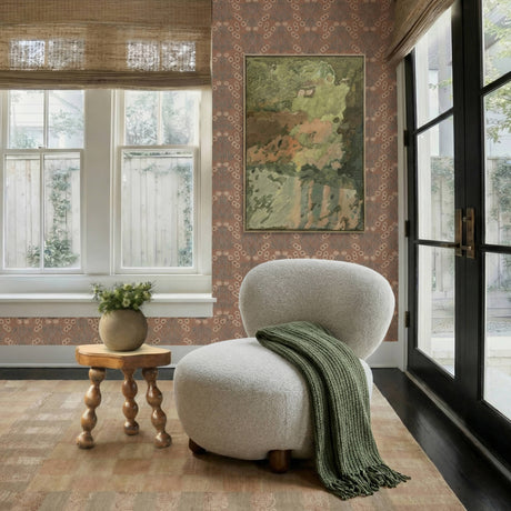 Three-quarter angle view of the Pucker Accent Chair highlighting rounded contours
