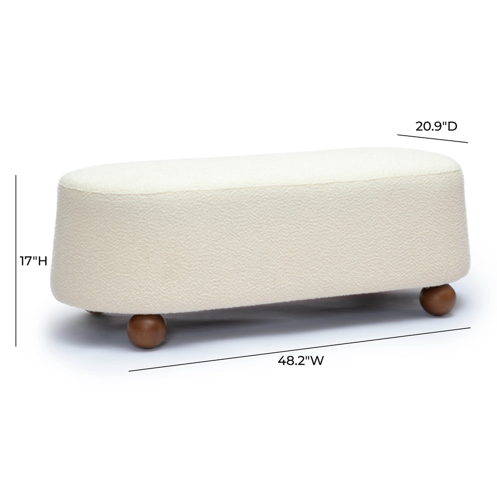 Jaine 48" Boucle Large Ottoman dimensions