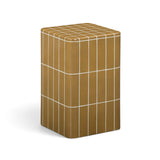 Tatiana square concrete accent table in warm ochre colorway