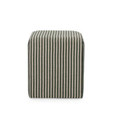 Overhead angle of Byron Square Cotton Jute Ottoman woven fabric top