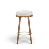 Oodle Performance Vegan Mohair Bar and Counter Stool counter height placement next to marble counter