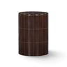 Tatiana faux ceramic concrete side table in modern sunroom