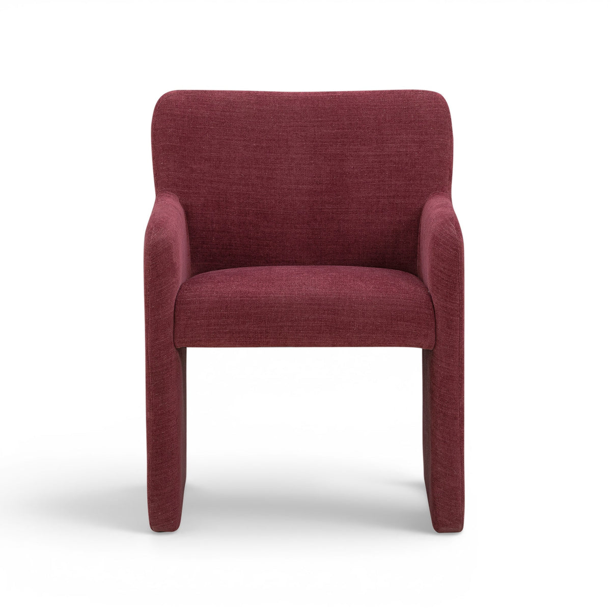 Detail shot of Crawley chair upholstery piping and heavy-duty stitching
