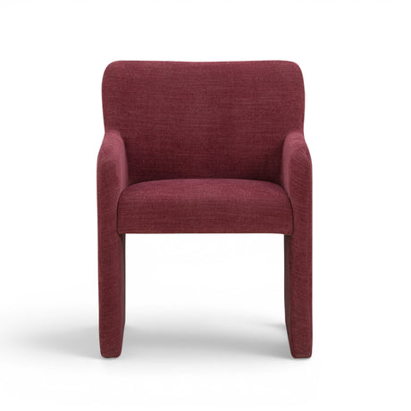 Detail shot of Crawley chair upholstery piping and heavy-duty stitching