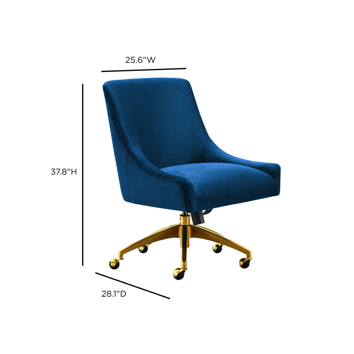 Beatrix Performance Velvet Office Swivel Chair - View 33