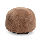 Oopa Swivel Ottoman styled as a vanity stool in an open dressing room