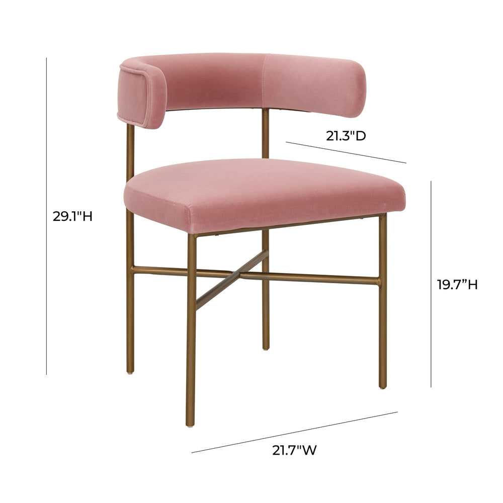 Kim Velvet Dining Chair dimensions