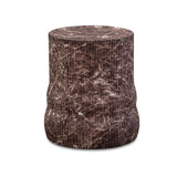 Cilla Red Faux Levanto Marble Indoor/Outdoor Concrete Side Table - View 1