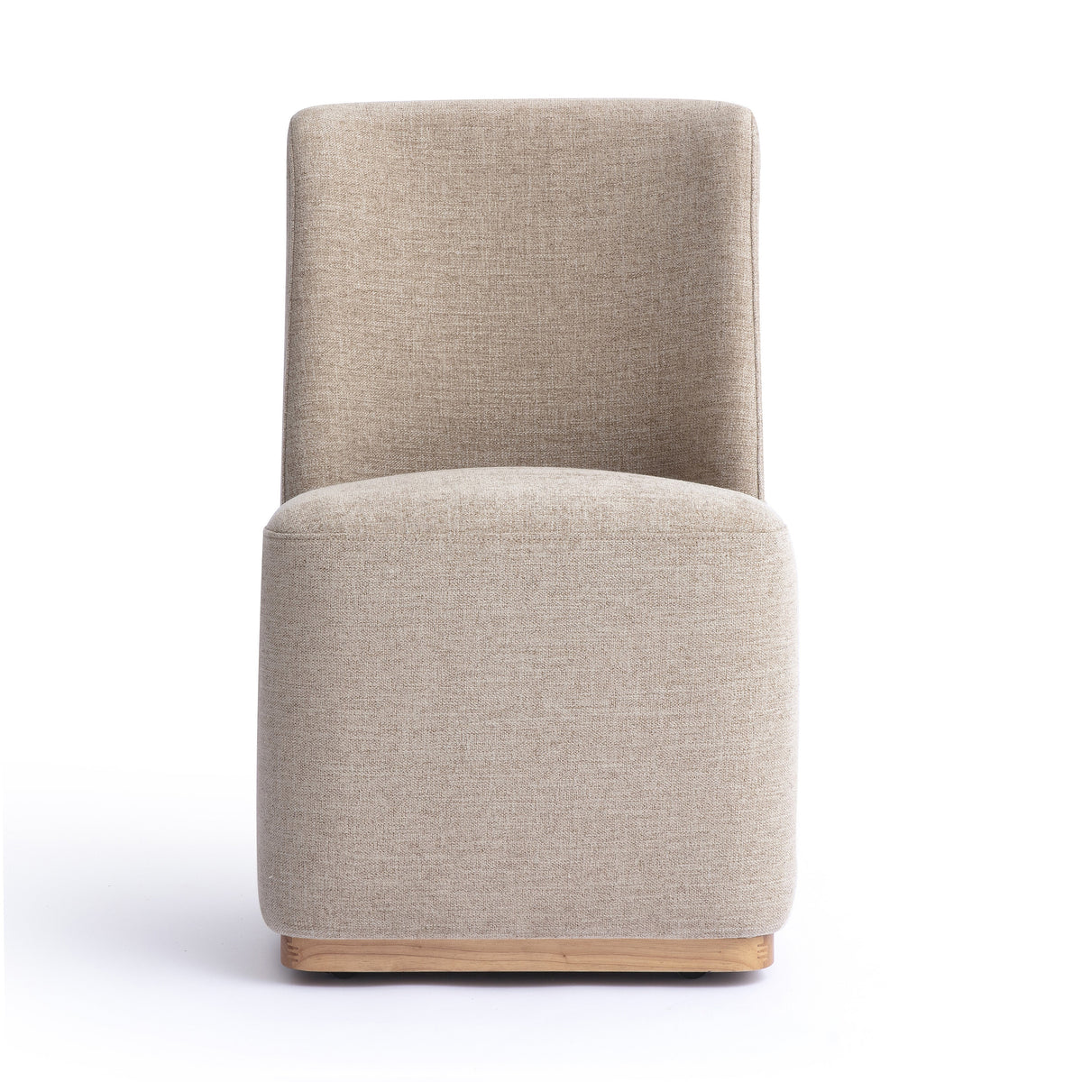 Melissa Performance Fabric Rolling Dining Chair - View 9