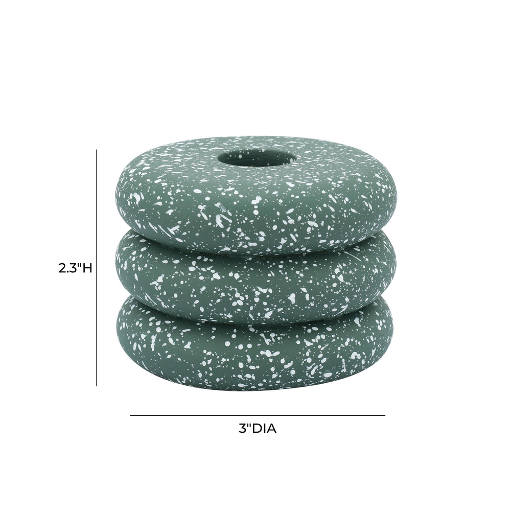Gabby Speckled Stacked Candleholder dimensions