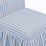Gertrude Striped Performance Linen Skirted Dining Chair - View 4