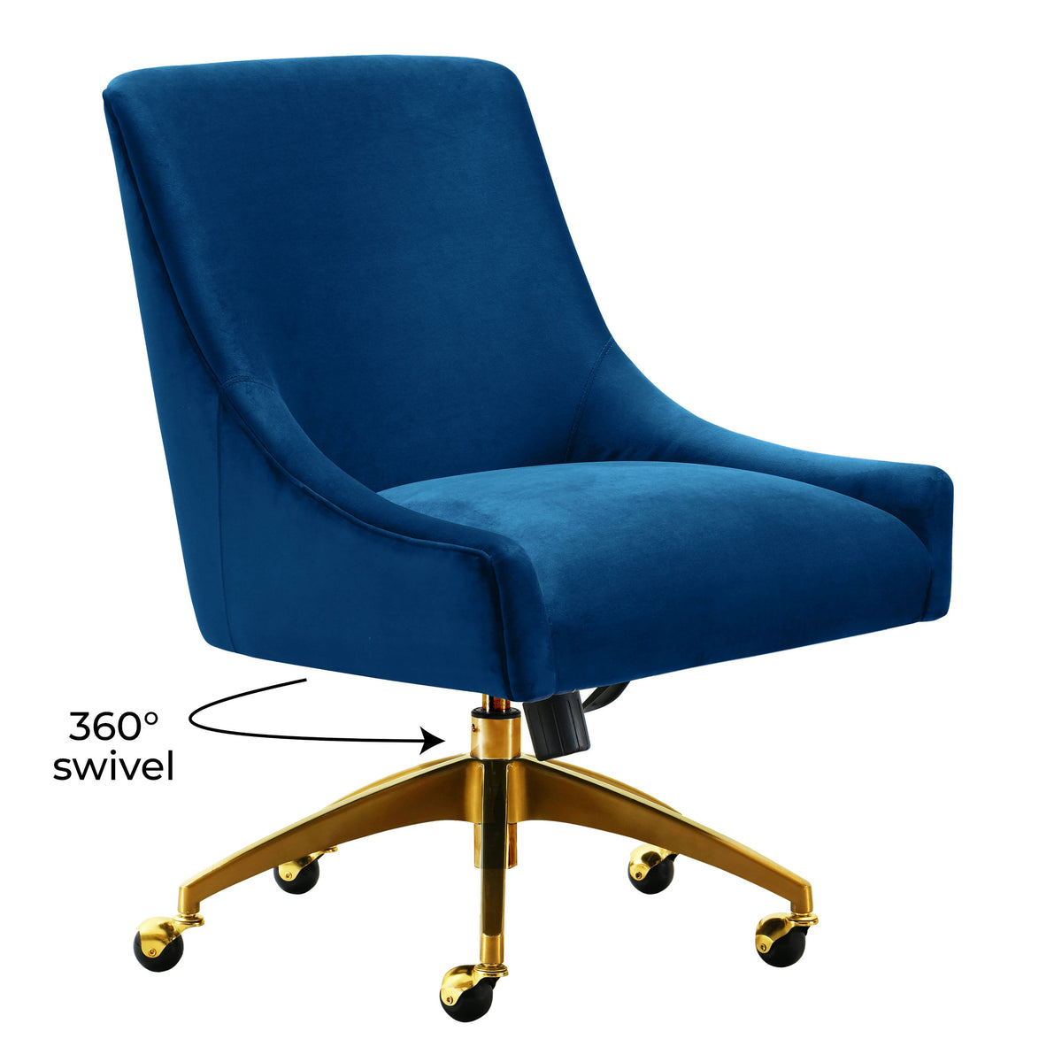 Beatrix Performance Velvet Office Swivel Chair - View 32
