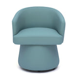 Kristen Rolling Desk Chair in Sea Foam Green three-quarter profile