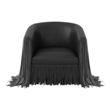 Shag Me Performance Vegan Leather Swivel Accent Chair - View 12