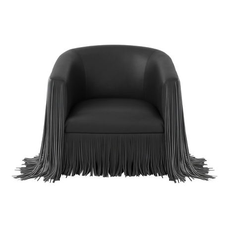 Shag Me Performance Vegan Leather Swivel Accent Chair - View 12