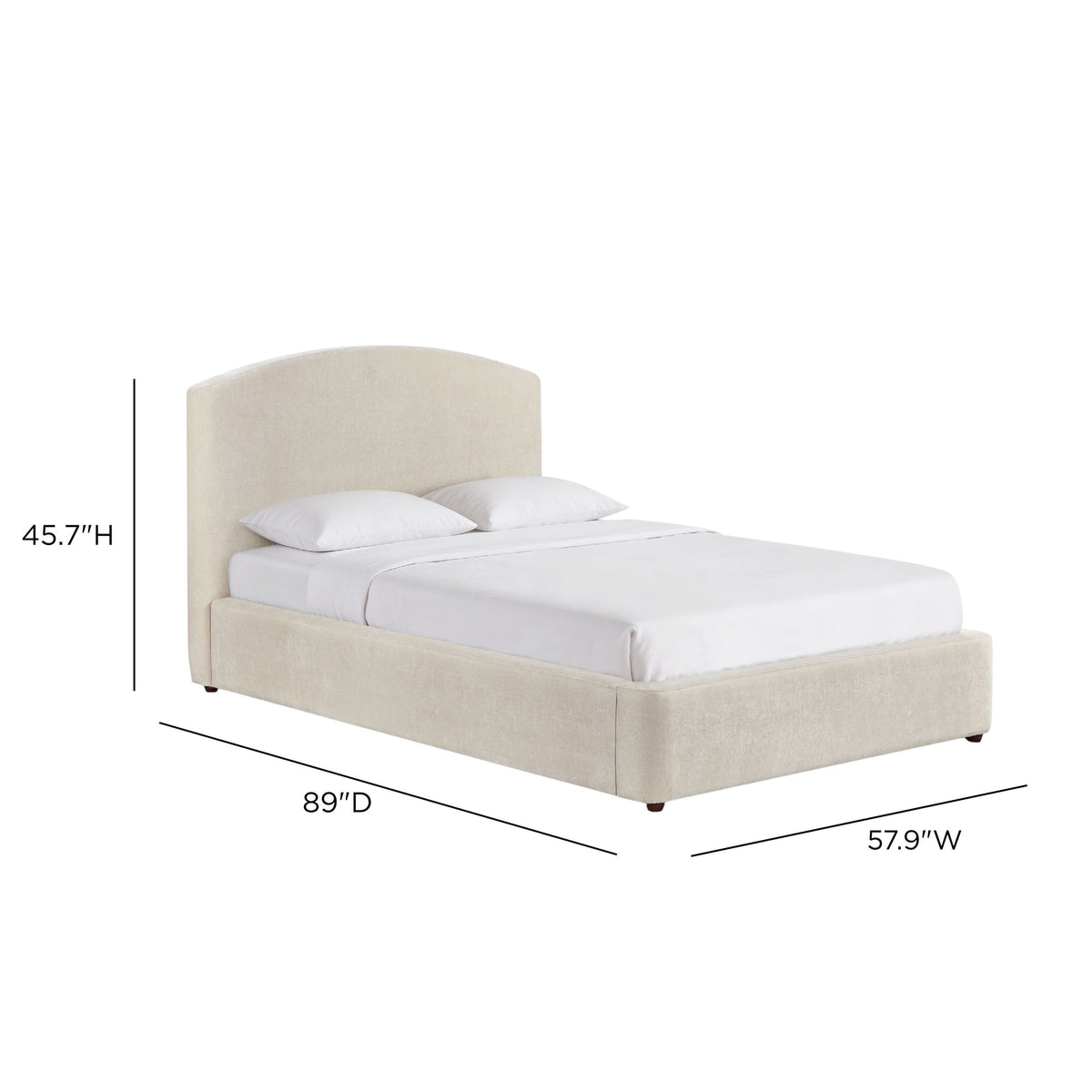 Leah 48-inch specialized bed frame positioned against modern minimalist wall