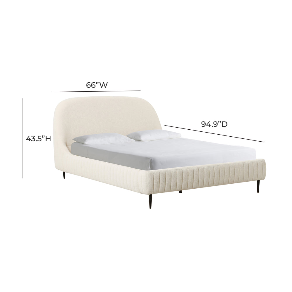 Denise Cream Boucle Bed dimensions