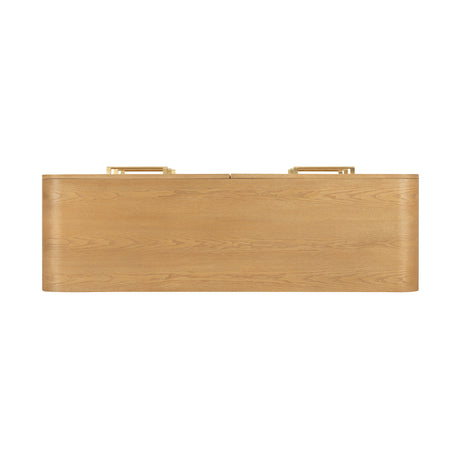 Detail shot of the recessed handle free drawer edge pull system
