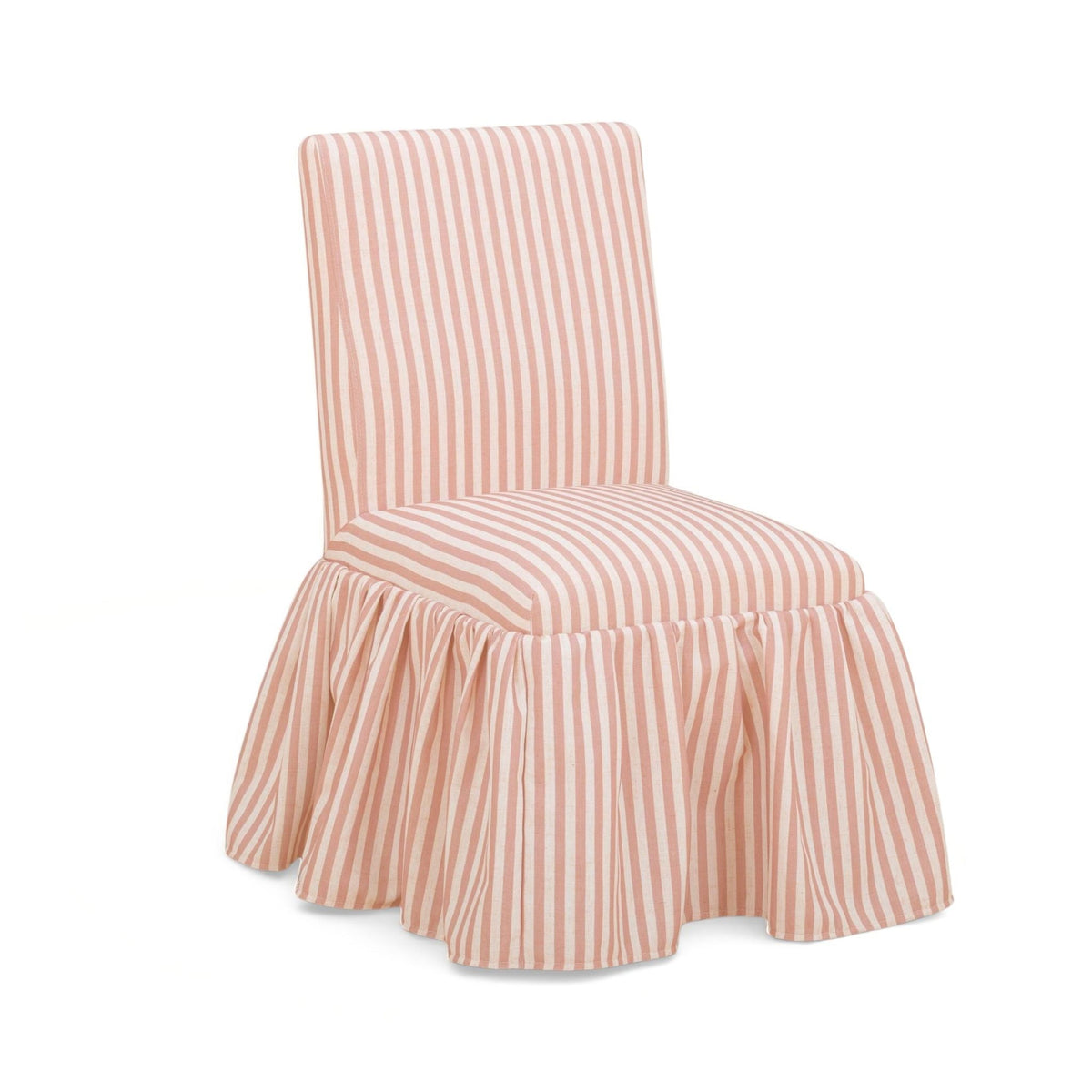 Gertrude Striped Performance Linen Skirted Dining Chair - View 7