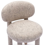 Manu Performance Fabric Side Chair macro perspective of performance upholstery threads