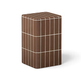 Tatiana square concrete indoor outdoor side table in terracotta finish front view