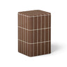 Tatiana square concrete indoor outdoor side table in terracotta finish front view