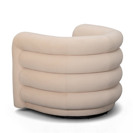 Curves Performance Velvet Swivel Accent Chair - View 20