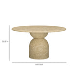 Cynthia 54" Concrete Indoor/Outdoor Dining Table - View 12