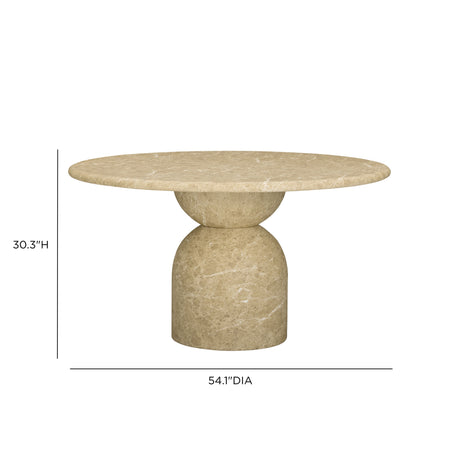 Cynthia 54" Concrete Indoor/Outdoor Dining Table - View 12