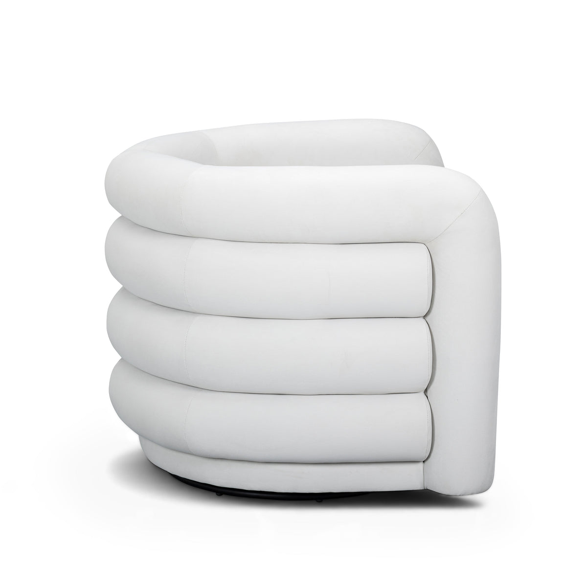 Curves Performance Velvet Swivel Accent Chair - View 12