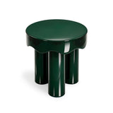 Detail photo of smooth reflective gloss lacquer finish on Casper side table edge