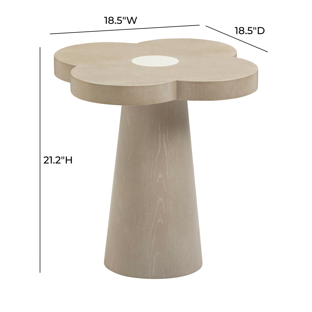 Allium Washed Ash Side Table dimensions
