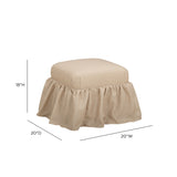 Gertrude Performance Linen Skirted Ottoman - View 20