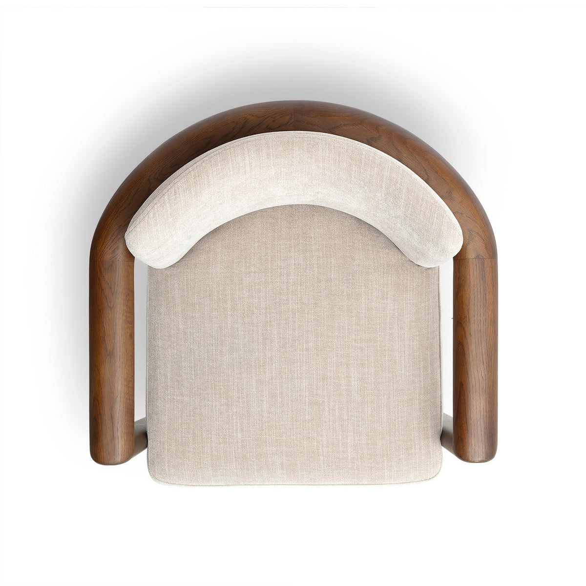 Irma Dining Chair angled view showing cushioned seat and tailored seam work