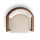 Irma Dining Chair angled view showing cushioned seat and tailored seam work