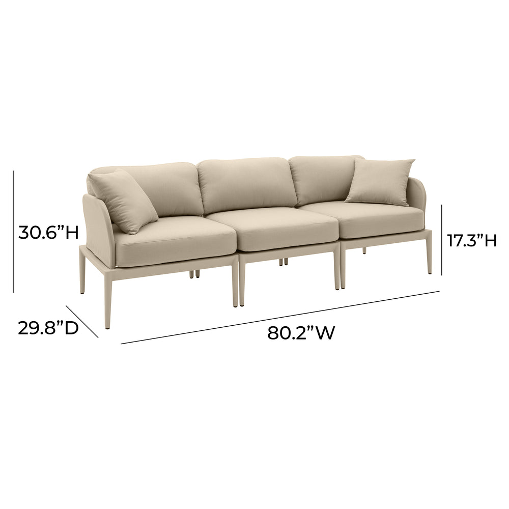 Kapri 80" Modular Outdoor Sofa dimensions