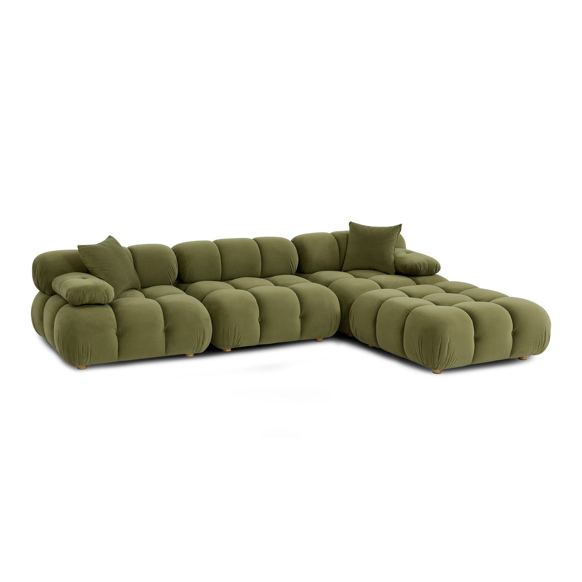 Calliope 4-piece sectional arranged in an L-shape living room seating configuration