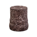 Cilla Red Faux Levanto Marble Indoor/Outdoor Concrete Side Table - View 2