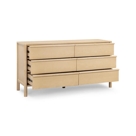 Tyra 62" Ash 6-Drawer Dresser - View 3