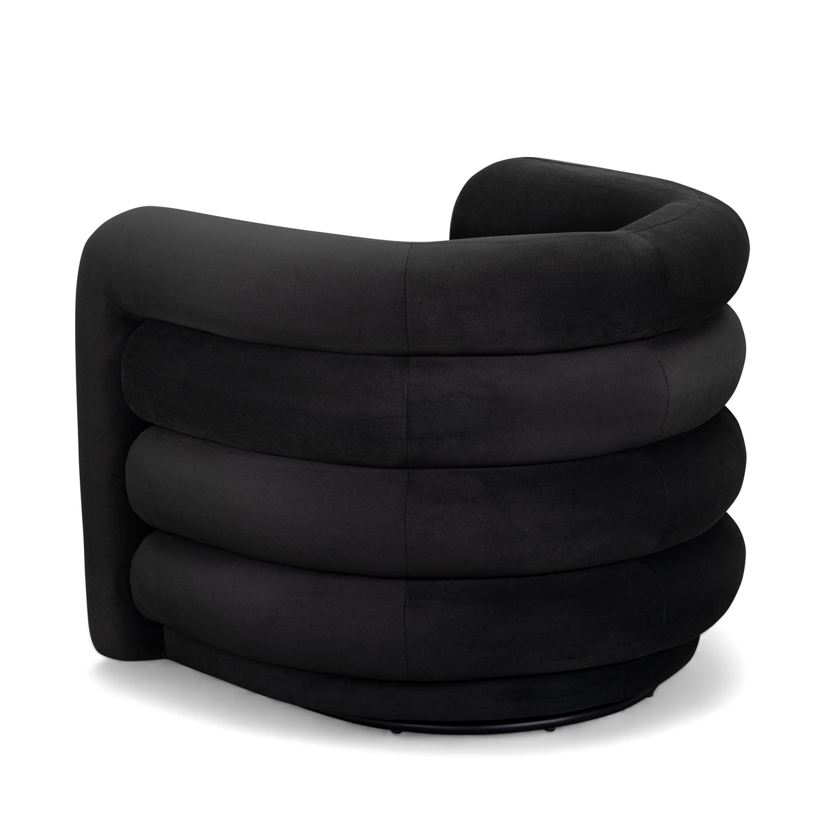 Curves Performance Velvet Swivel Accent Chair - View 6