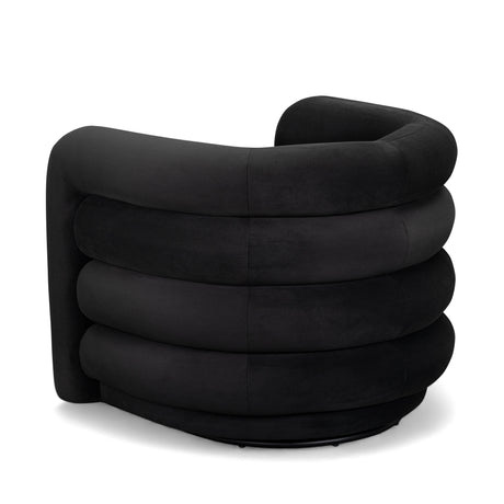 Curves Performance Velvet Swivel Accent Chair - View 6