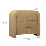 Studio lighting portrait of Hump arched bedside chest on plain white backdrop